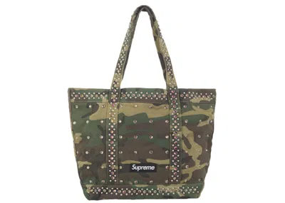Pre-owned Supreme B.b. Simon Denim Tote Bag In Woodland Camo