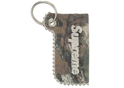 Pre-owned Supreme B.b. Simon Leather Lighter Case Keychain In Truetimber Htc Fall Camo