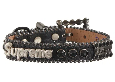 Pre-owned Supreme B.b. Simon Studded Dog Collar In Black
