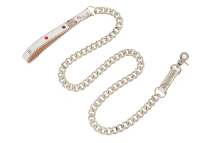 Pre-owned Supreme B.b. Simon Studded Dog Leash In White