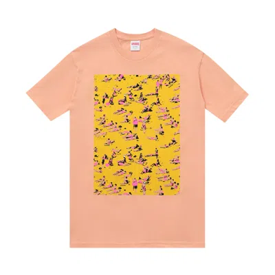 Pre-owned Supreme Beach Tee 'peach' | Orange | Men's Size L