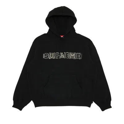 Pre-owned Supreme Beaded Hooded Sweatshirt 'black'