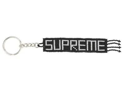 Pre-owned Supreme Beaded Keychain In Black