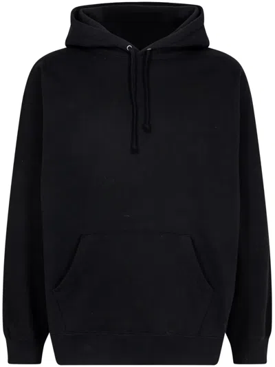 Supreme Beaded-logo Cotton Hoodie In Black