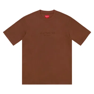 Pre-owned Supreme Beaded Logo Short-sleeve Top 'brown' | Men's Size Xl