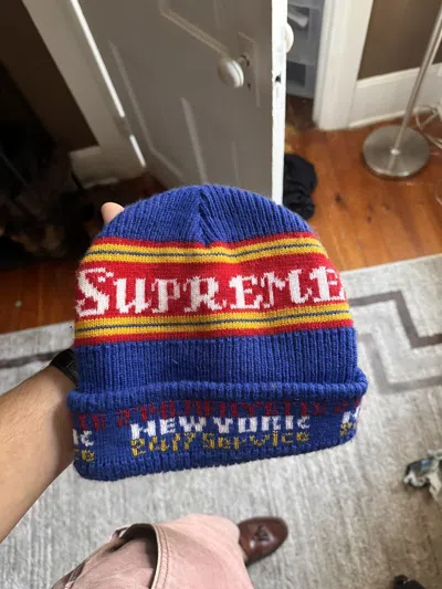 Pre-owned Supreme Beanie In Blue