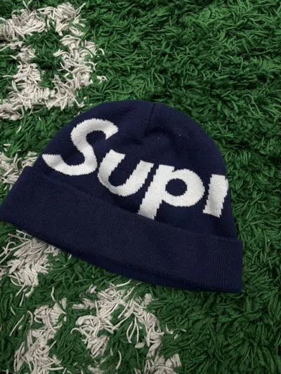 Pre-owned Supreme Beanie Navy In Blue