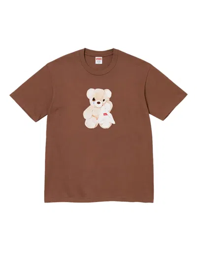 Supreme Bear-print T-shirt In Brown