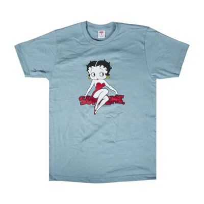 Pre-owned Supreme Betty Boop T-shirt 'slate' In Blue