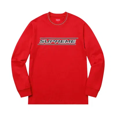 Pre-owned Supreme Bevel Long-sleeve Top 'red' | Men's Size M