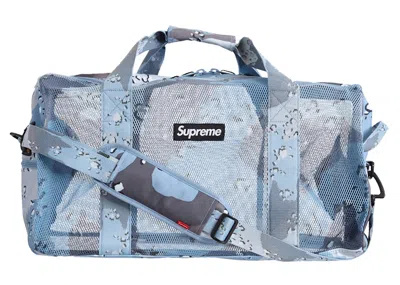 Pre-owned Supreme Big Duffle Bag (ss20) In Blue Chocolate Chip Camo In Multi