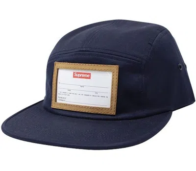 Pre-owned Supreme Big Game Camp Cap In Navy Blue