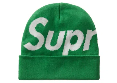 Pre-owned Supreme Big Logo Beanie Beanie (fw23) In Green