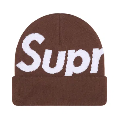 Pre-owned Supreme Big Logo Beanie 'brown' | Men's Size Onesize