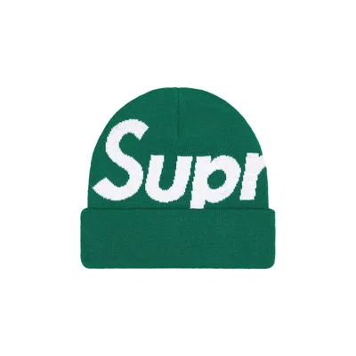 Pre-owned Supreme Big Logo Beanie 'dark Green'
