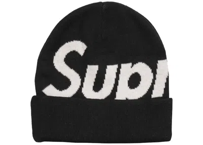 Pre-owned Supreme Big Logo Beanie (fw17) In Black
