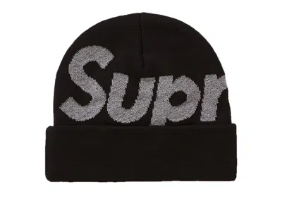 Pre-owned Supreme Big Logo Beanie (fw18) In Black