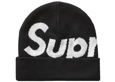 Pre-owned Supreme Big Logo Beanie (fw19) In Black