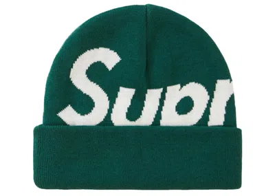 Pre-owned Supreme Big Logo Beanie (fw19) In Green