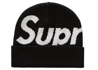 Pre-owned Supreme Big Logo Beanie (fw20) In Black