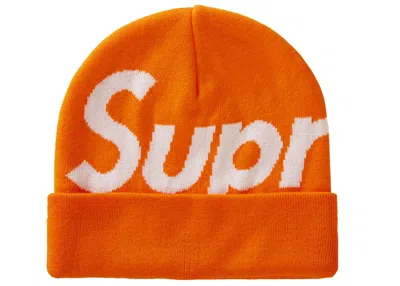 Pre-owned Supreme Big Logo Beanie (fw20) In Bright Orange