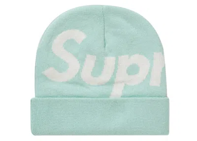 Pre-owned Supreme Big Logo Beanie (fw21) In Turquoise