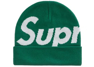 Pre-owned Supreme Big Logo Beanie (fw22) In Dark Green