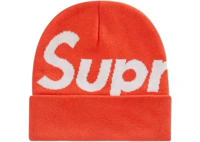 Pre-owned Supreme Big Logo Beanie (fw22) In Orange