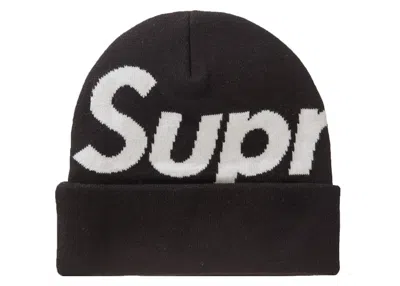 Pre-owned Supreme Big Logo Beanie (fw23) In Black