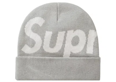 Pre-owned Supreme Big Logo Beanie (fw23) In Grey