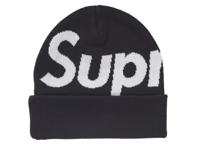 Pre-owned Supreme Big Logo Beanie (fw24) In Black