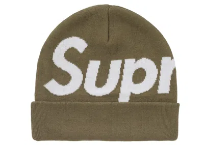 Pre-owned Supreme Big Logo Beanie (fw24) In Olive