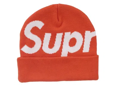 Pre-owned Supreme Big Logo Beanie (fw24) In Orange