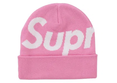 Pre-owned Supreme Big Logo Beanie (fw24) In Pink