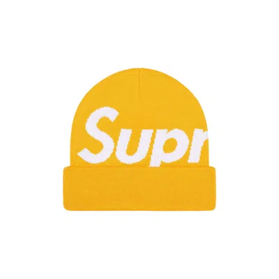 Pre-owned Supreme Big Logo Beanie 'gold'