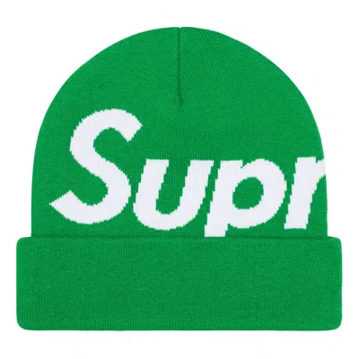 Supreme Big Logo Beanie 'green White'