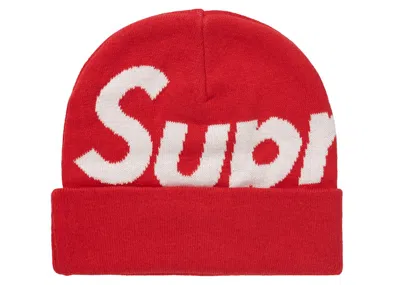 Pre-owned Supreme Big Logo Beanie In Red