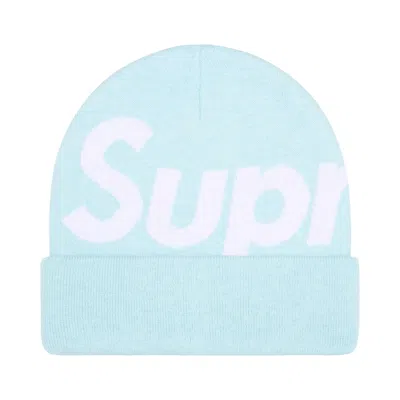 Pre-owned Supreme Big Logo Beanie 'light Blue' | Men's Size Onesize