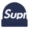 Supreme Big Logo Beanie 'navy' In Blue