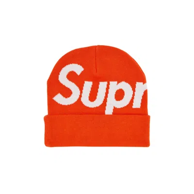 Pre-owned Supreme Big Logo Beanie 'orange'