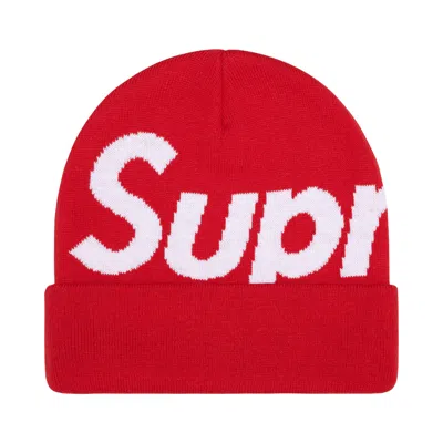 Pre-owned Supreme Big Logo Beanie 'red' | Men's Size Onesize