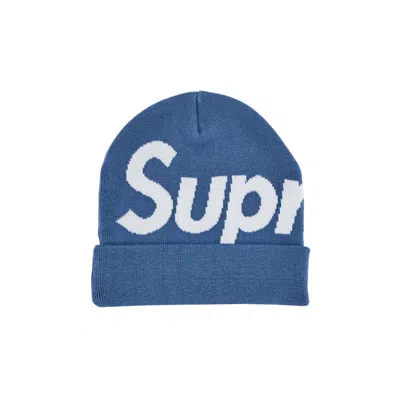Pre-owned Supreme Big Logo Beanie 'slate'