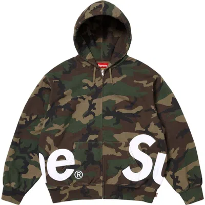 Pre-owned Supreme Big Logo Hooded Sweatshirt Camo In Multi