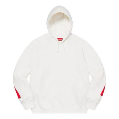 Supreme Big Logo Hooded Sweatshirt 'white Red'
