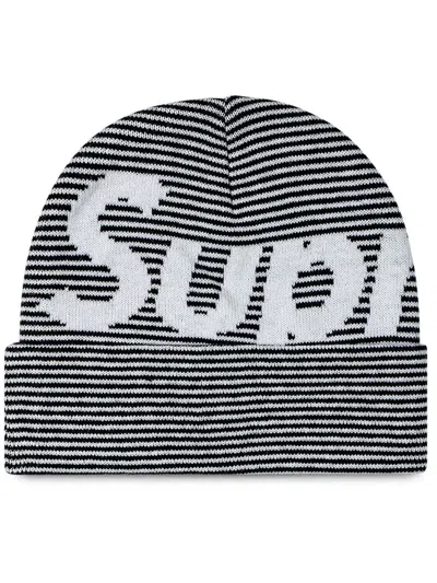 Supreme Big Logo Beanie In Black