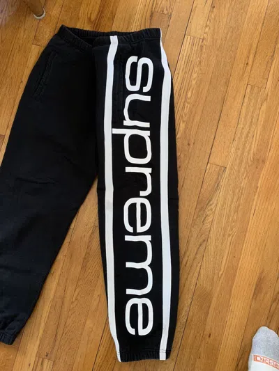 Pre-owned Supreme Big Logo Paneled Sweatpant In Black