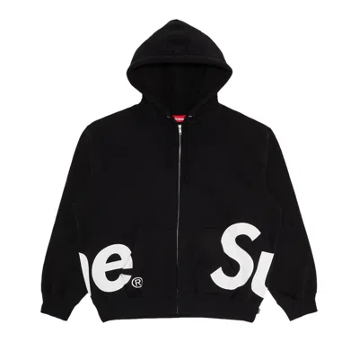 Pre-owned Supreme Big Logo Zip Up Hooded Sweatshirt 'black' | Men's Size L