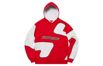 Supreme Big S Logo Hoodie 'red White'