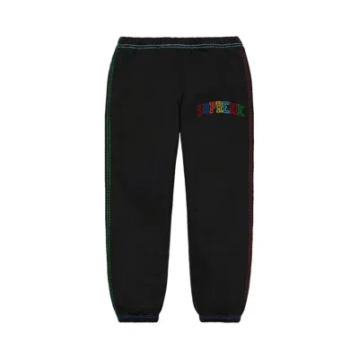 Pre-owned Supreme Big Stitch Sweatpant 'black'