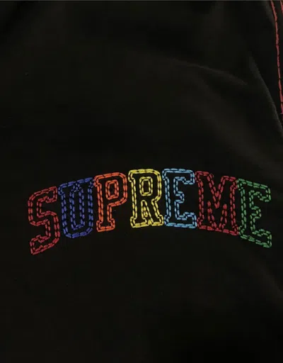 Pre-owned Supreme Big Stitch Sweatpants - L In Black
